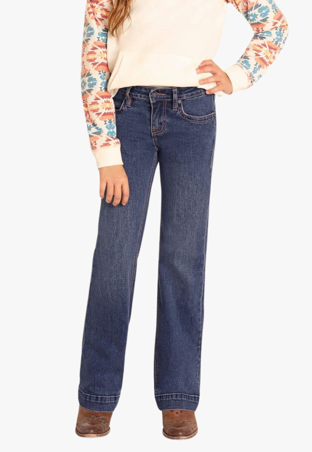 Rock and Roll Girls Diamond Loop Trouser Jeans