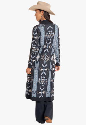 Rock and Roll Womens Open Front Duster Cardigan