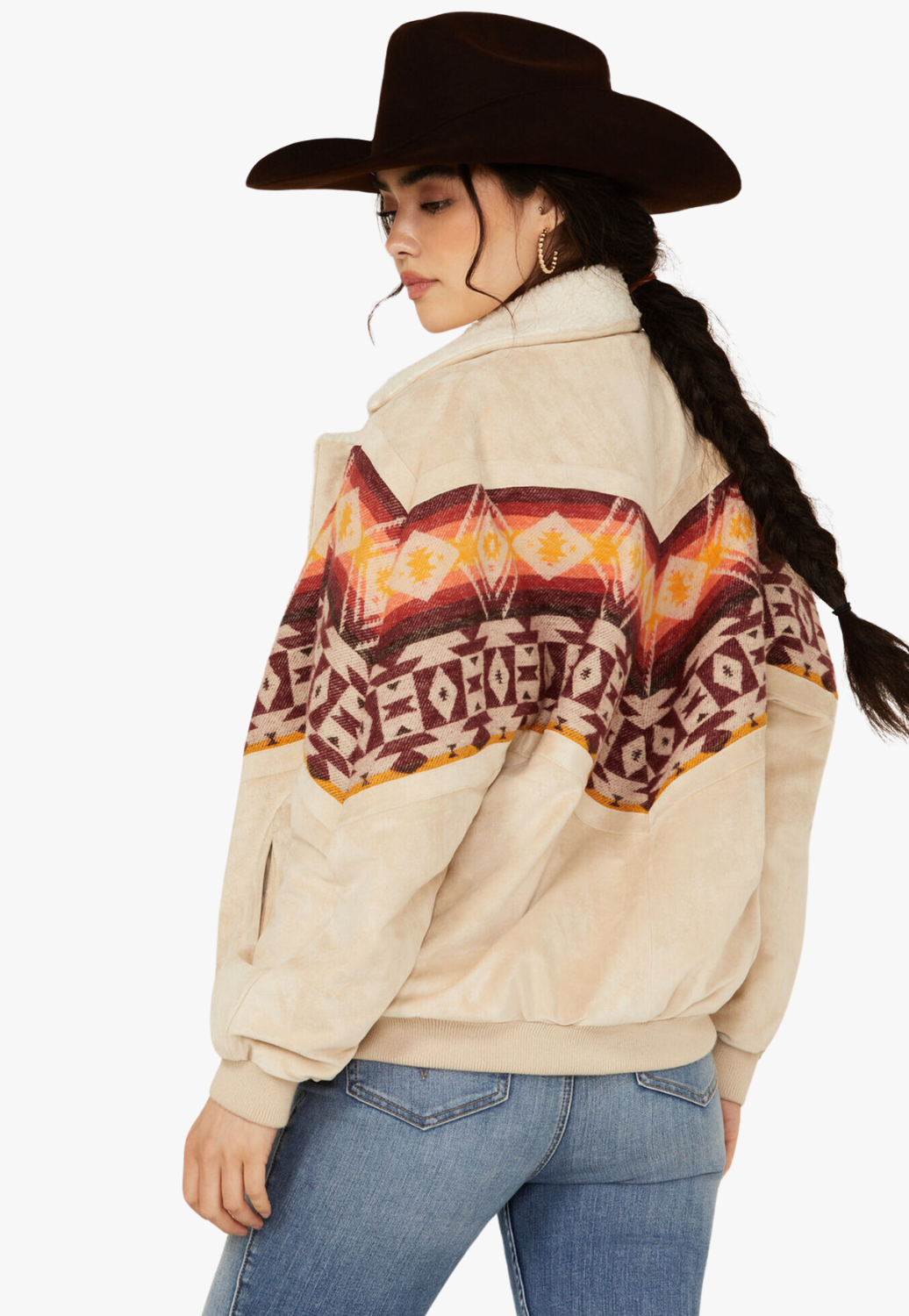 Rock and Roll Womens Aztec Border Jacket