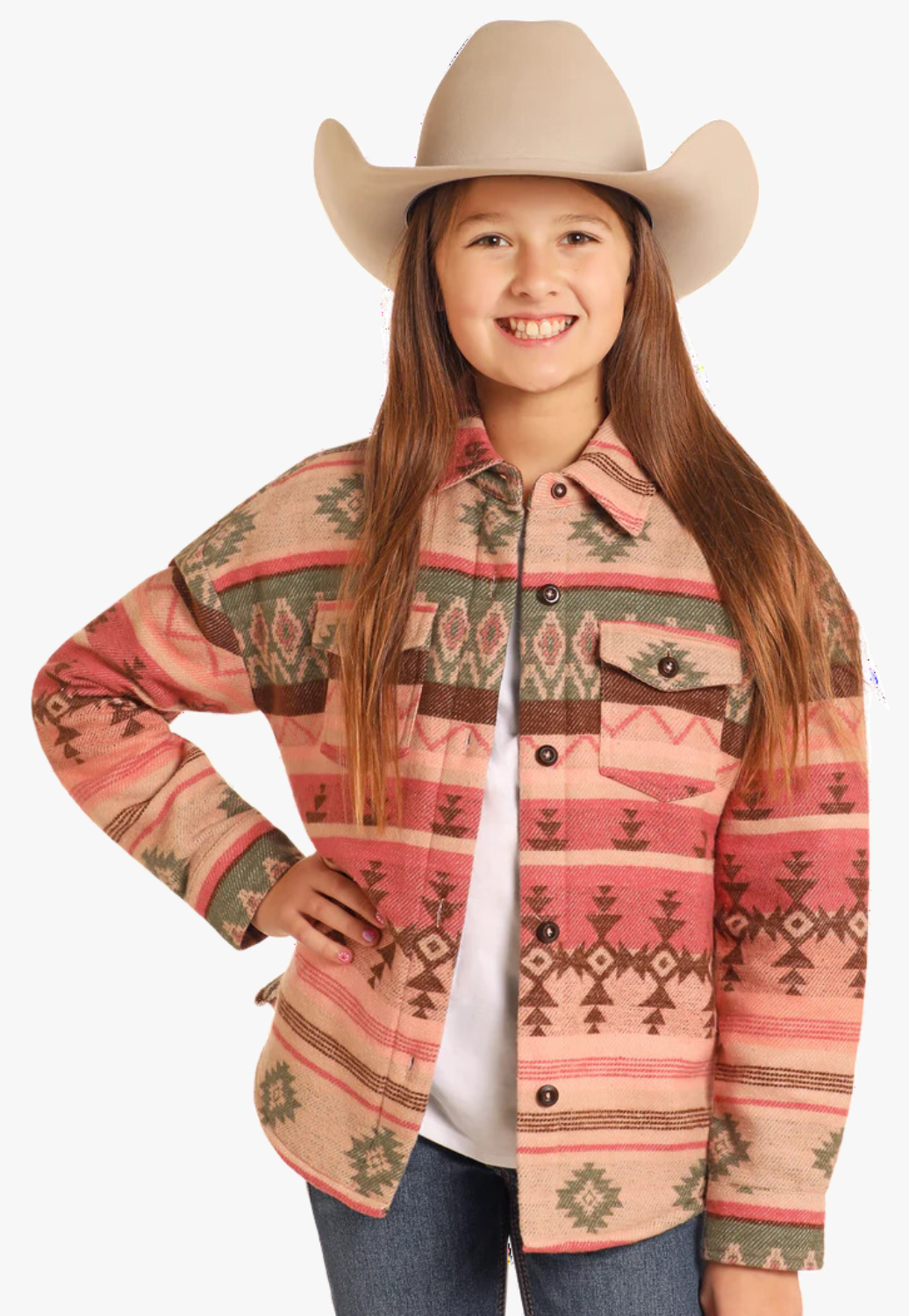 Rock and Roll Girls Aztec Sherpa Jacket