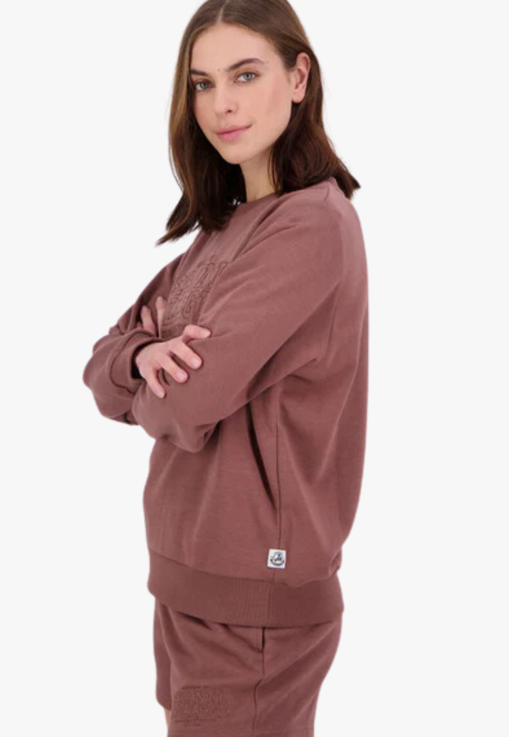 Swanndri Womens Scholar Embroidered Crewneck Sweatshirt