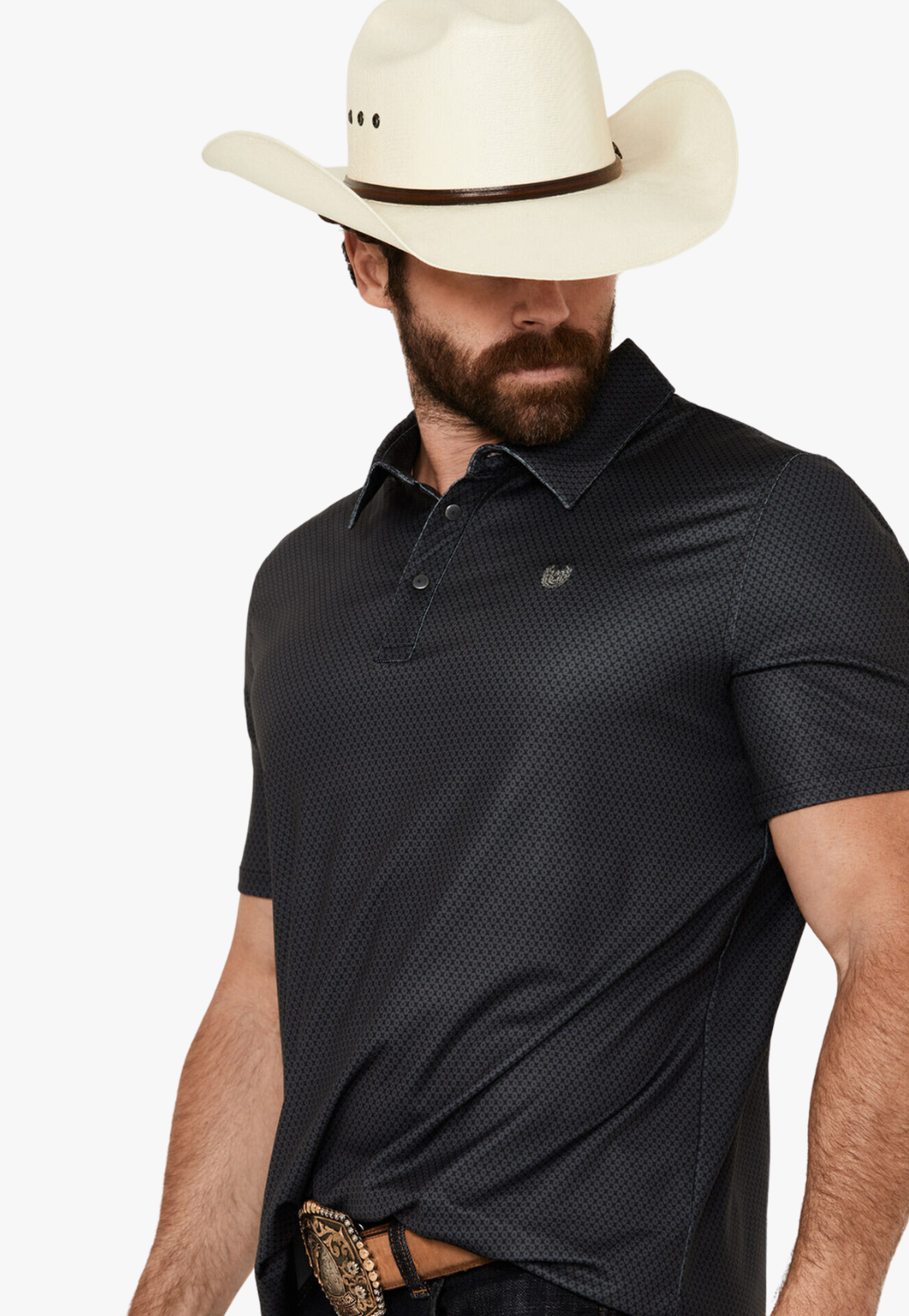 Rock & Roll Mens Ditzy Geo Knit Polo