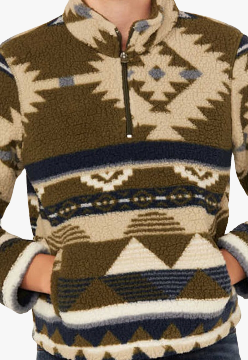 Wrangler Boys Sherpa Quarter Zip Pullover