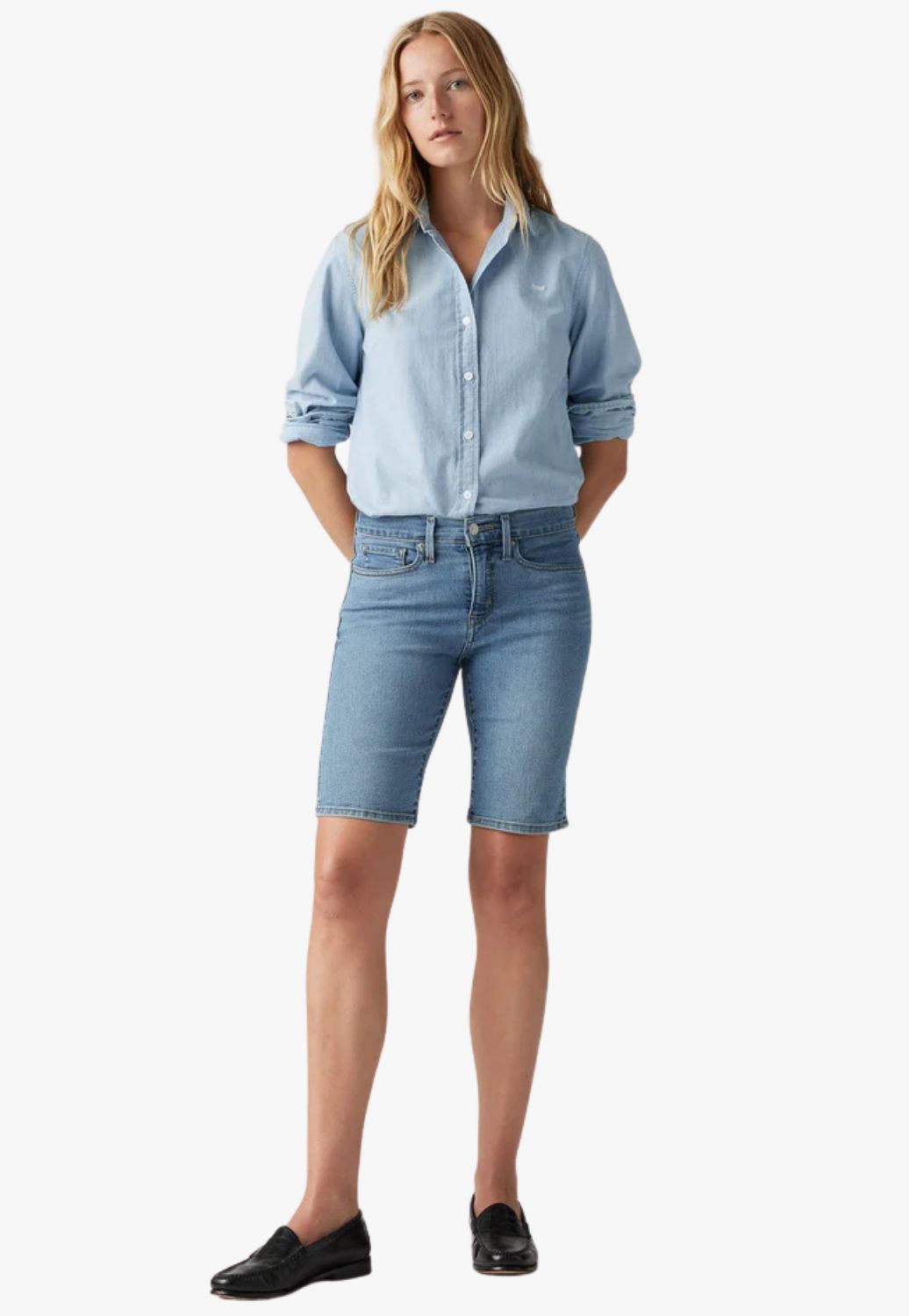 Levis Womens Shaping Bermuda Shorts