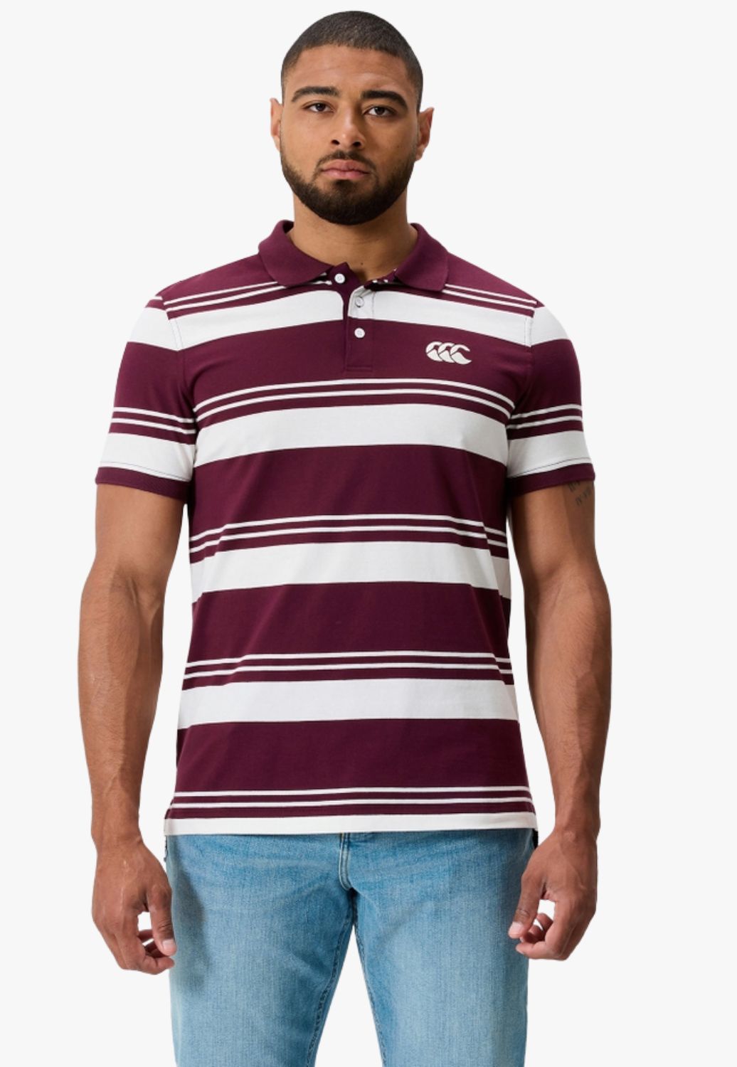 Canterbury Mens Engineered Stripe Polo