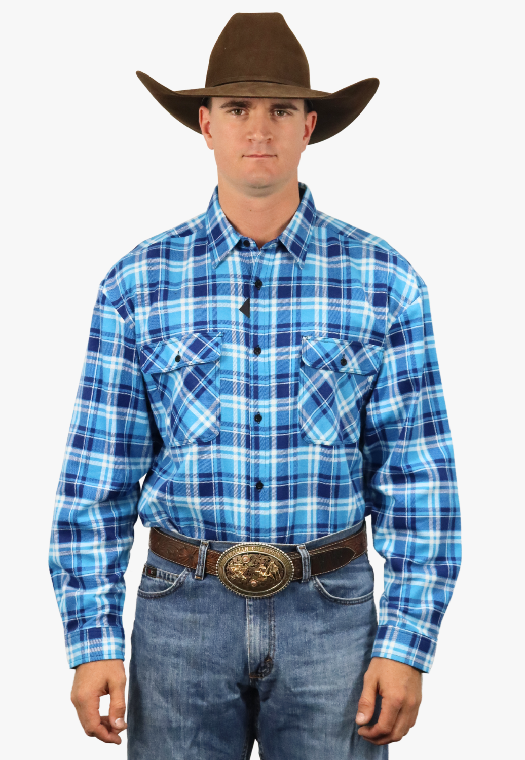 Pilbara Mens Open Front Flannelette Shirt