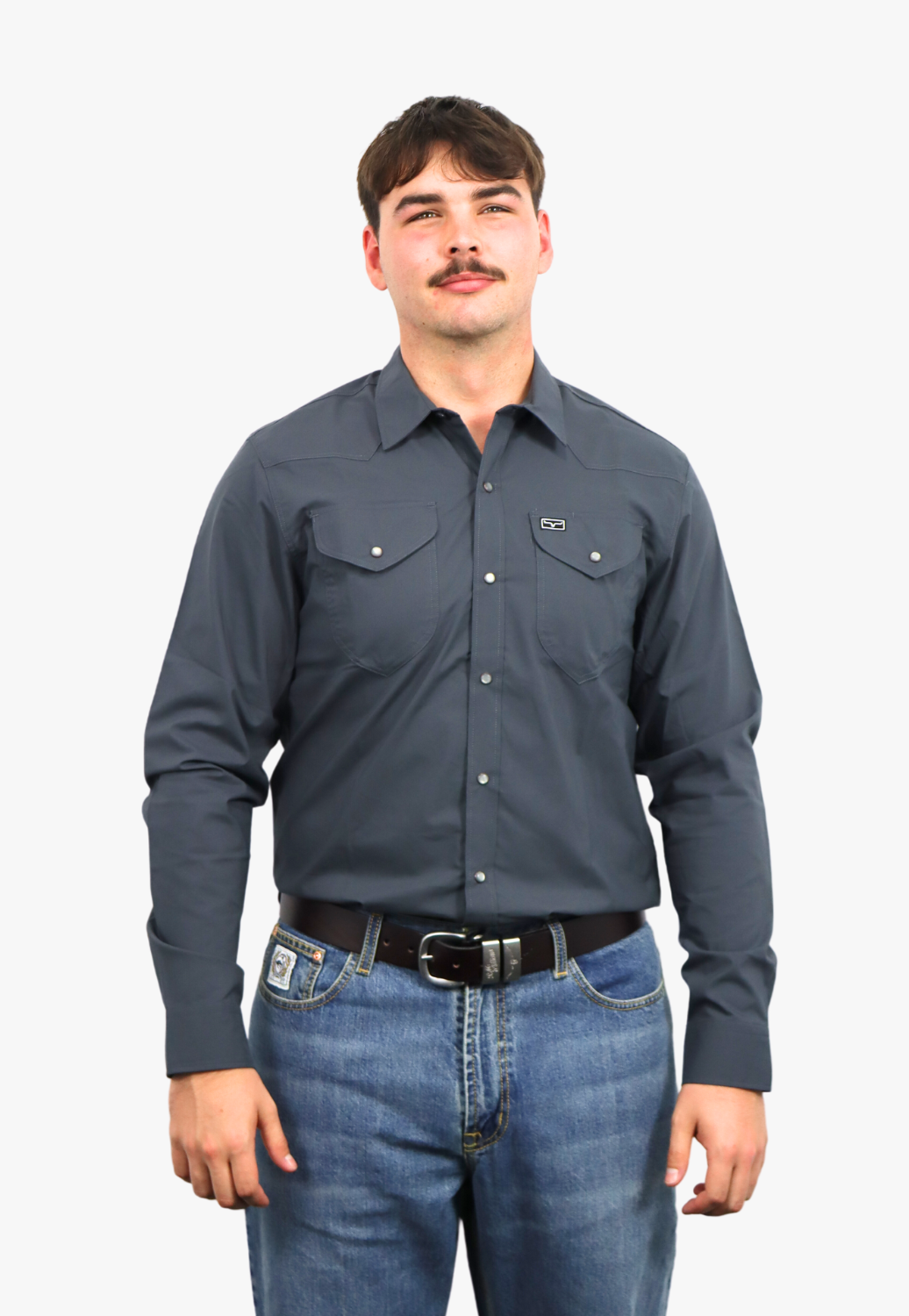 Kimes Ranch Mens Blackout Snap Long Sleeve Shirt