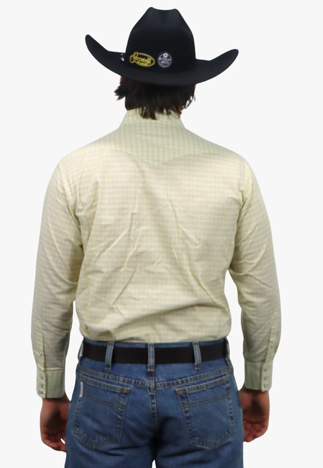 Panhandle Mens Checked Long Sleeve Shirt