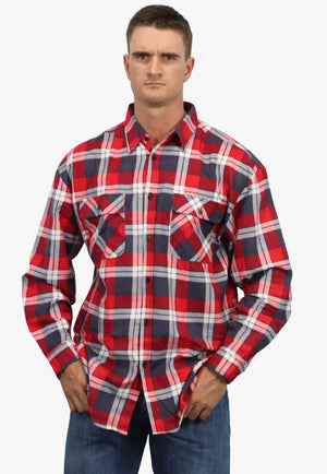 Pilbara Mens Open Front Flannelette Shirt