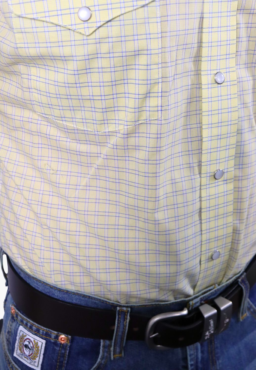 Panhandle Mens Checked Long Sleeve Shirt