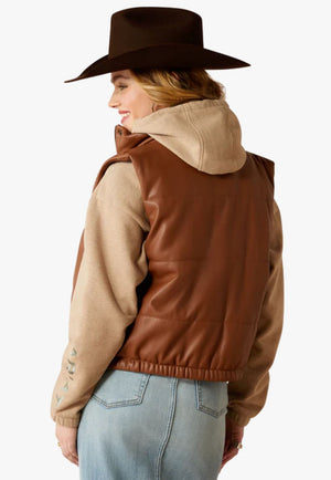 Ariat Womens Swirls Faux Leather Vest