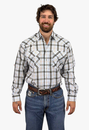 Bisley Mens Long Sleeve Western Snap Shirt
