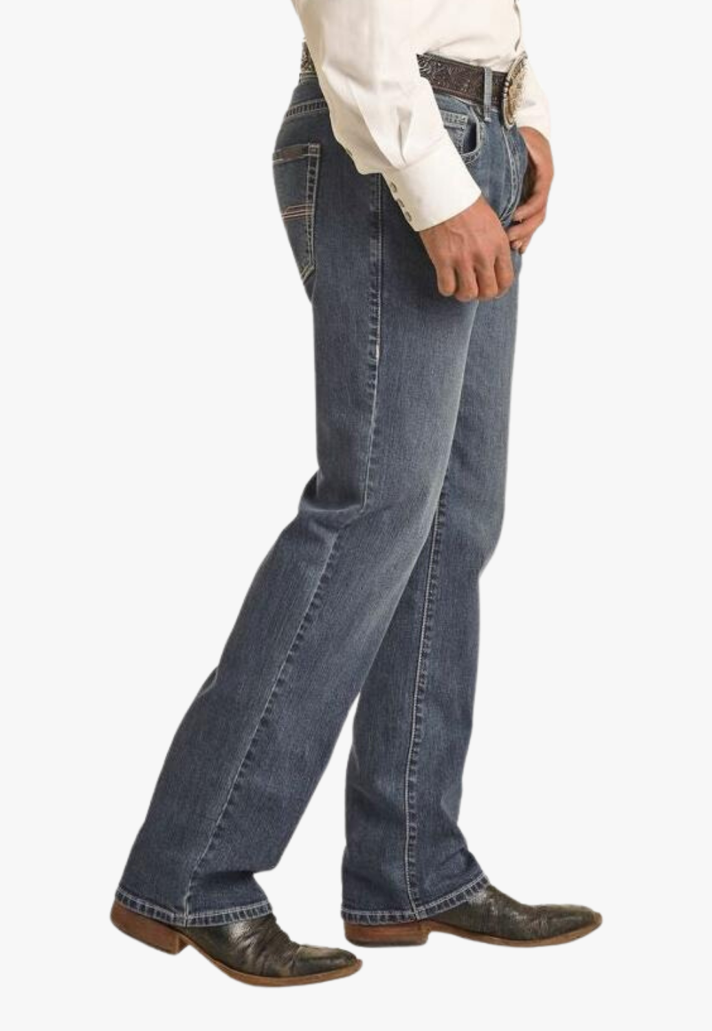 Rock & Roll Mens Vintage 46 Pistol Regular Fit Stackable Bootcut Jean