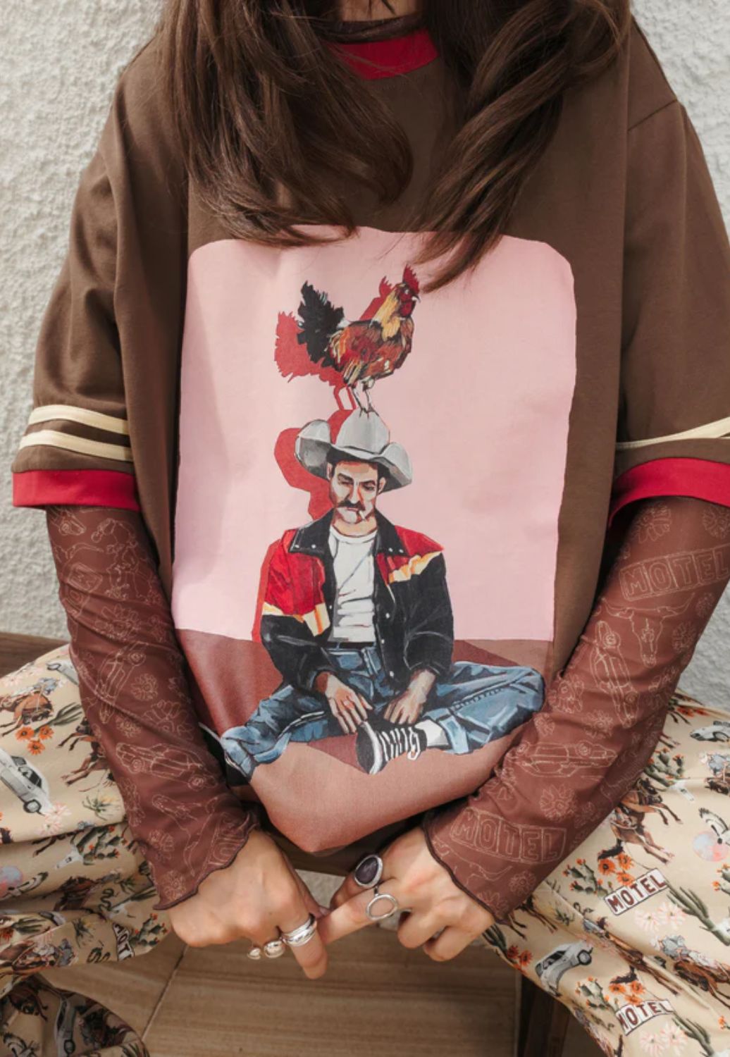 Whitney Spicer Cocky Cowboy Womens TShirt