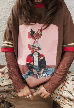 Whitney Spicer Cocky Cowboy Womens T-Shirt