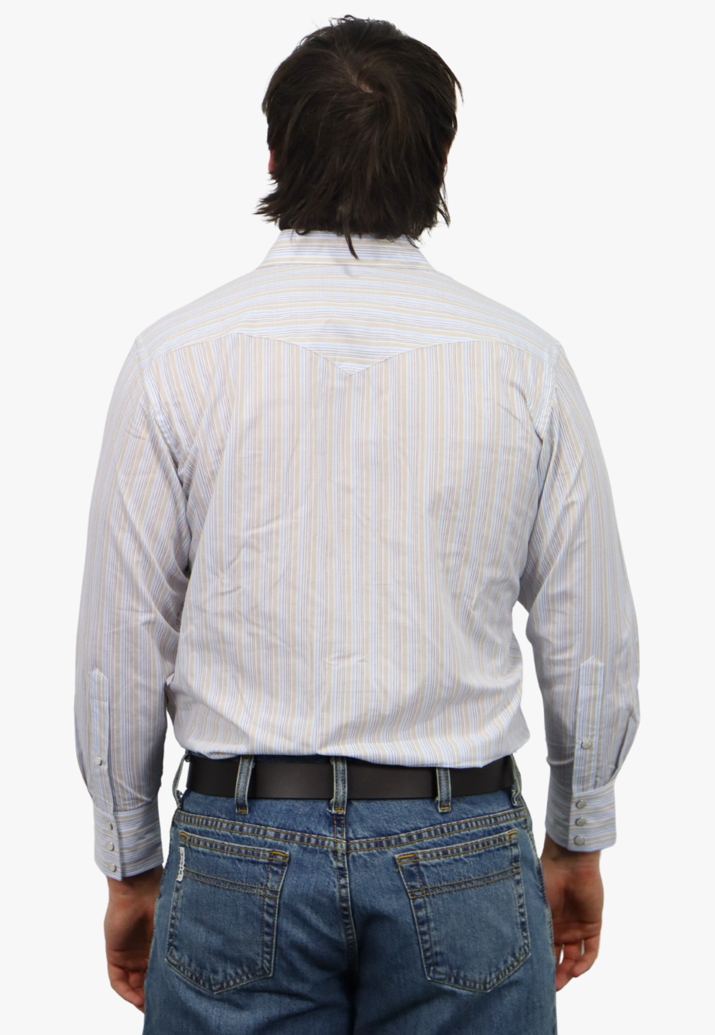 Panhandle Mens Stripe Long Sleeve Shirt