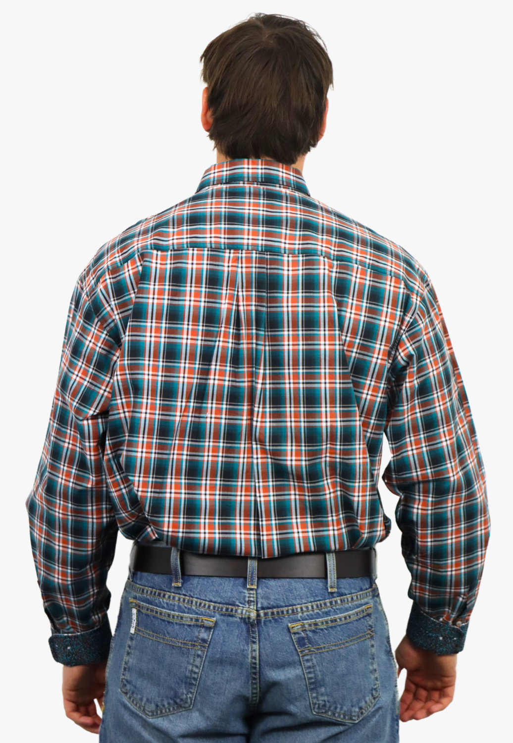 Cinch Mens Plaid Button Down Long Sleeve Shirt