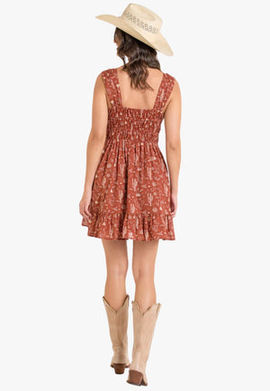 Rock and Roll Womens Desert Print Mini Dress