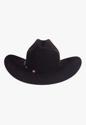 American Hat 10X Black Cherry RC Crown Hat Self Band