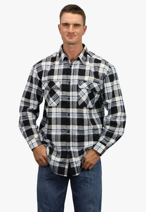 Pilbara Mens Open Front Flannelette Shirt