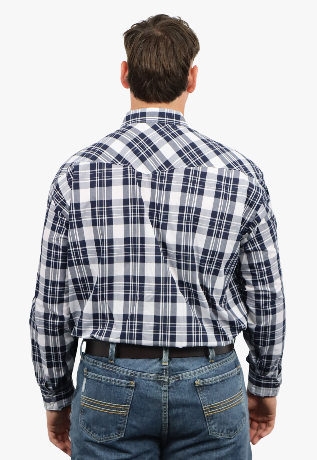 Bisley Mens Western Long Sleeve Checked Shirt