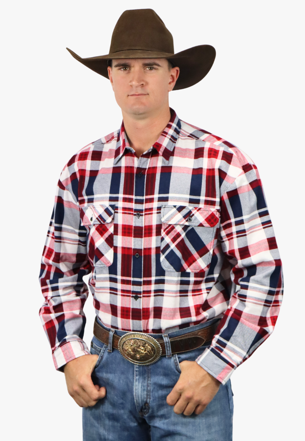 Pilbara Mens Open Front Flannelette Shirt