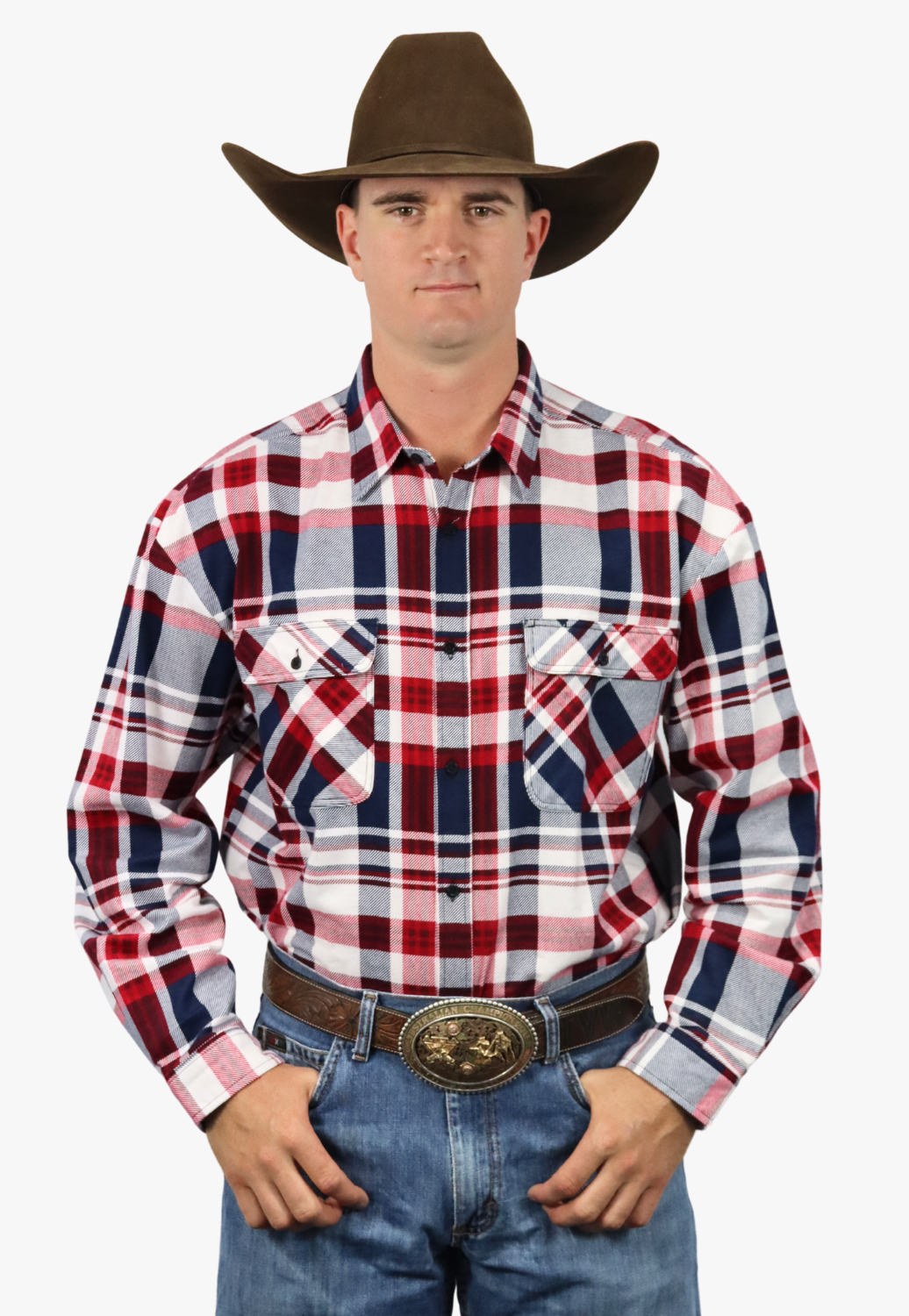 Pilbara Mens Open Front Flannelette Shirt