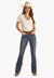 Rock & Roll Womens Small V Emb High Rise Boot Cut Jean