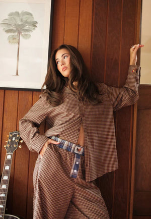 Whitney Spicer Cocky Plaid Boyfriend Button-Up