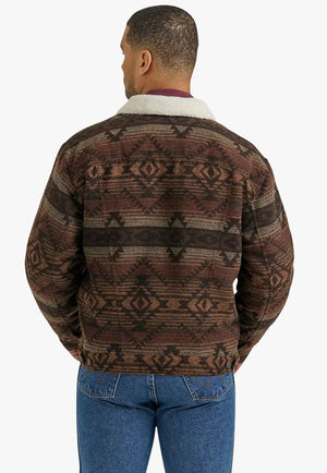 Wrangler Mens Sherpa Lined Jacquard Jacket