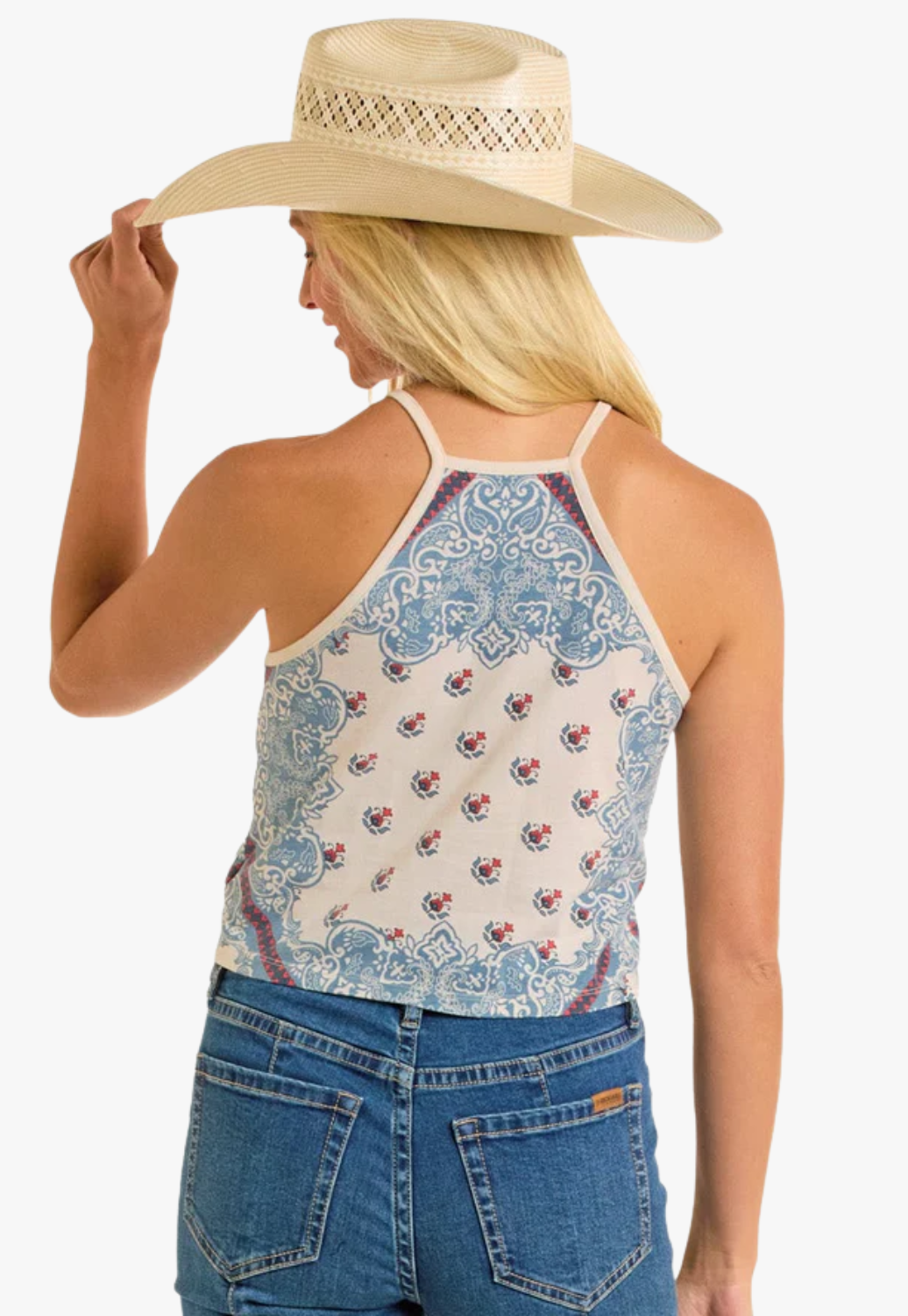 Rock and Roll Womens Scarf Print Tank Top