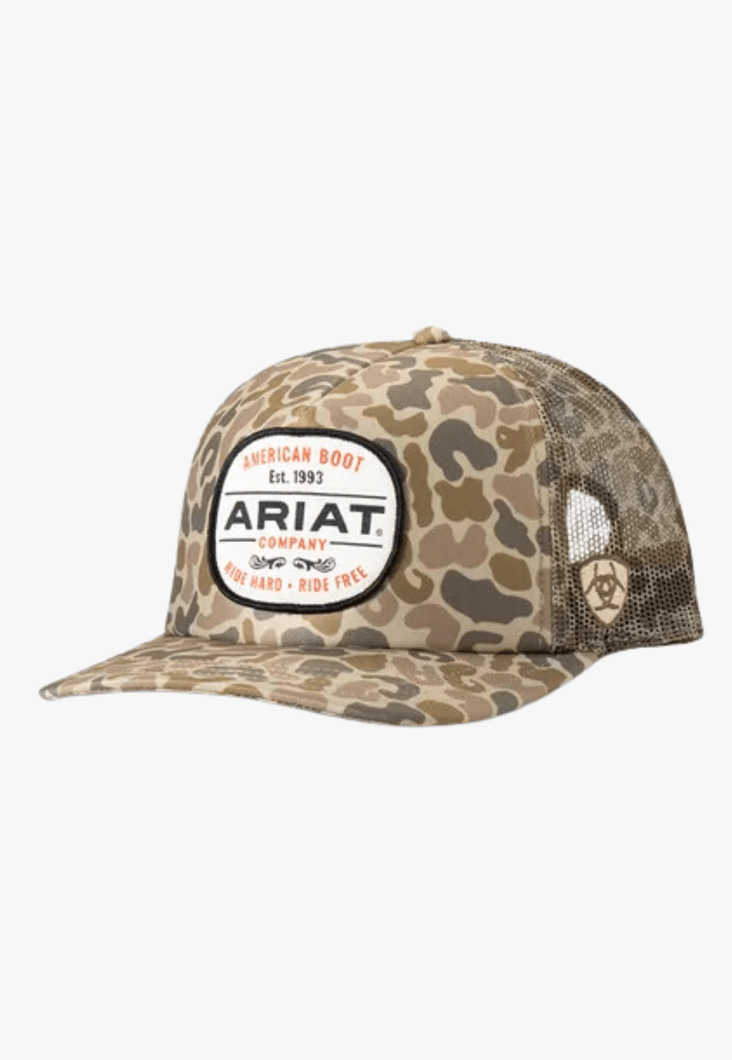 Ariat Mens Duck Camo Patch Snap Back Cap