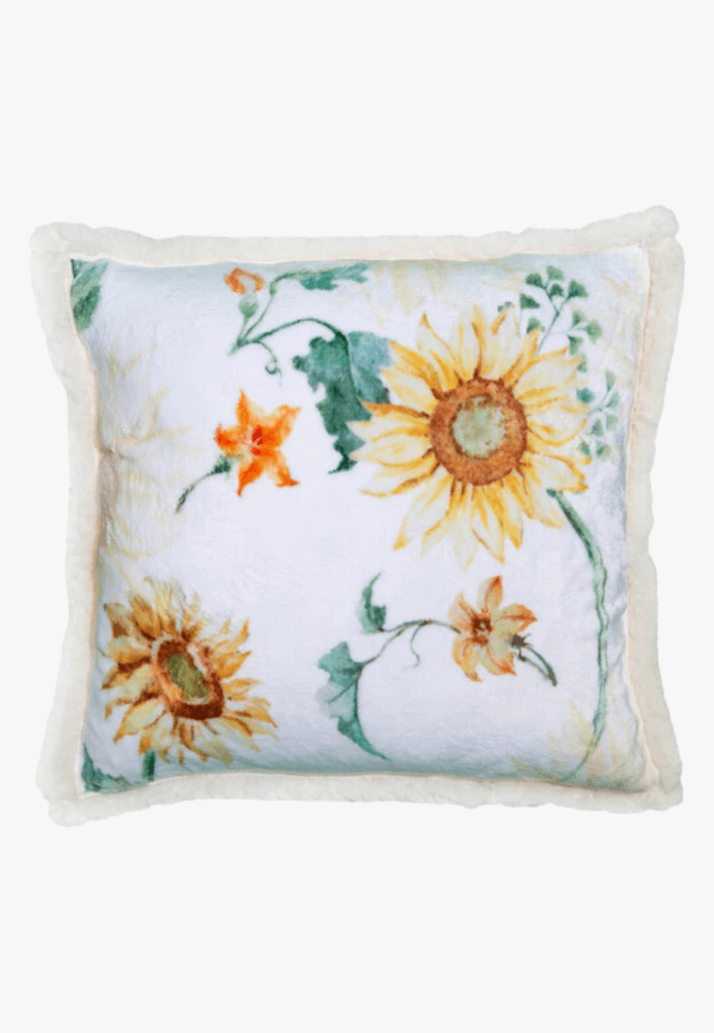 Carstens Sunflower Plush Sherpa Pillow
