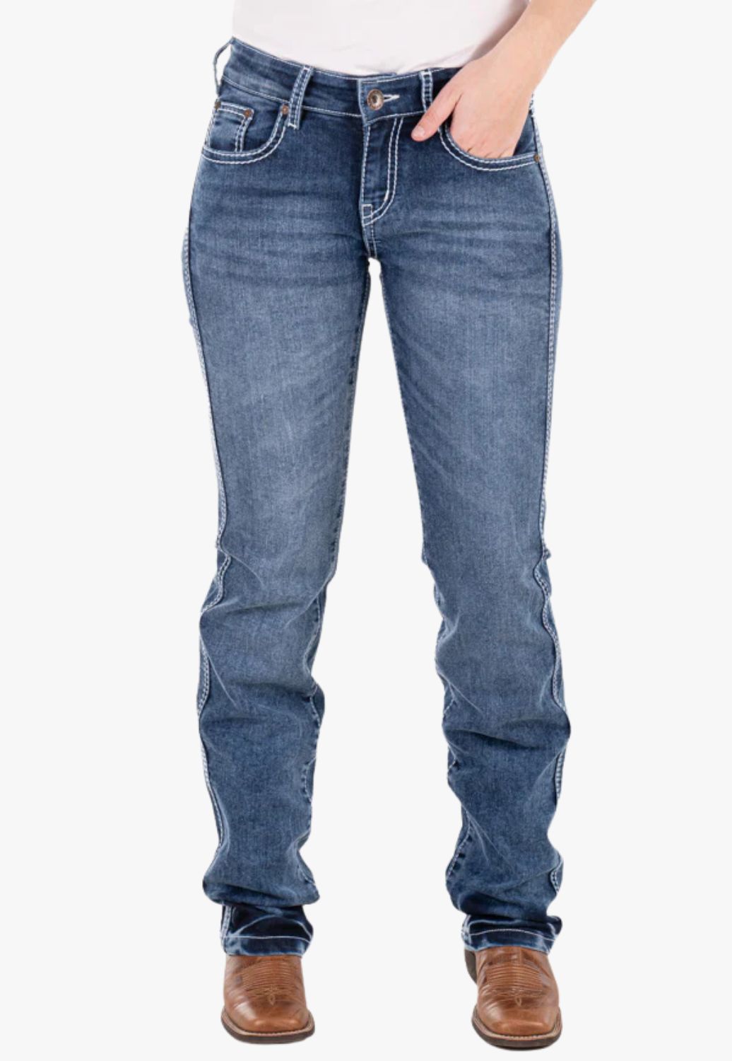 Hitchley & Harrow Womens Dallas Mid Rise Jean