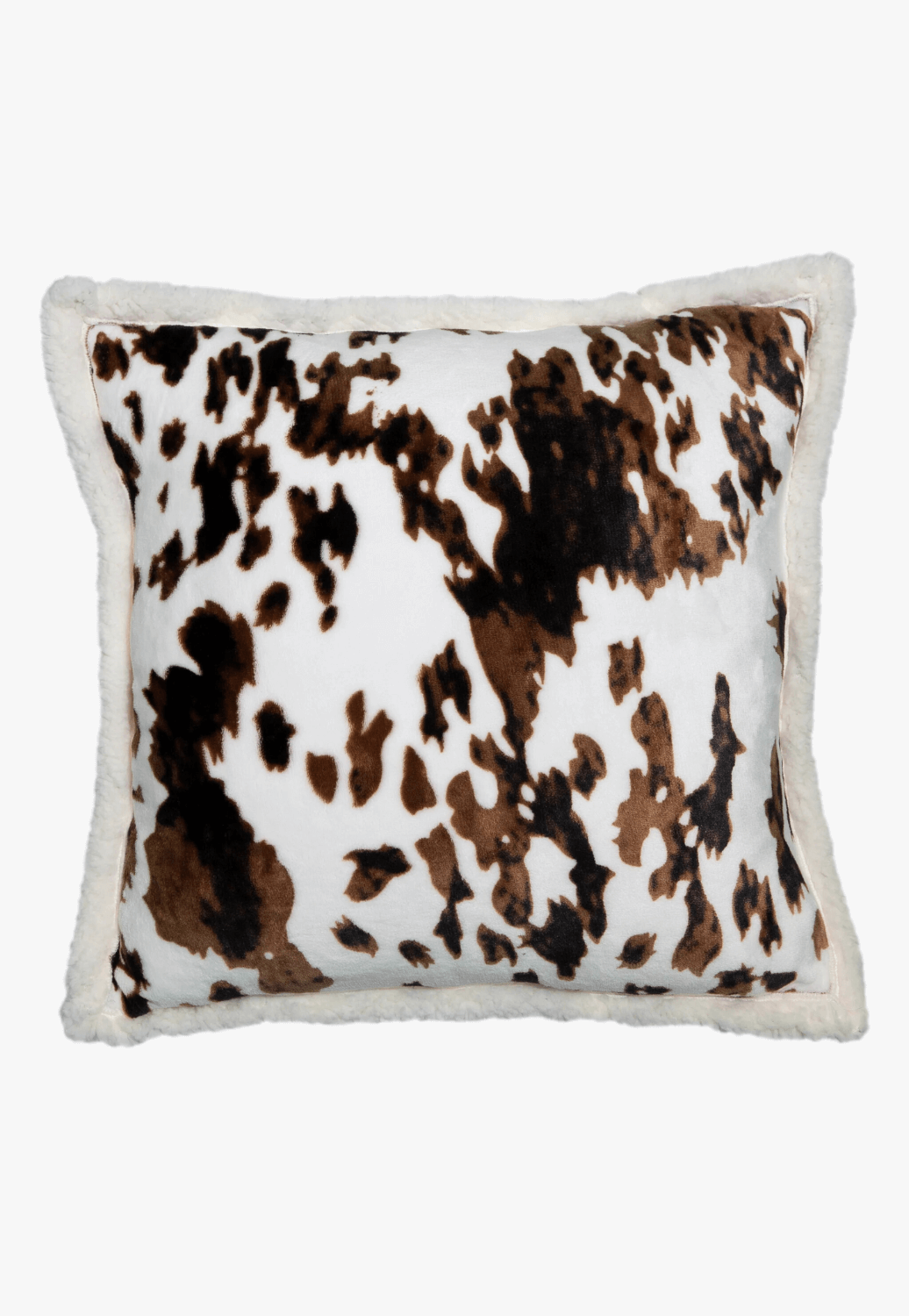 Wrangler Tri-Colour Cowhide Plush Sherpa Pillow