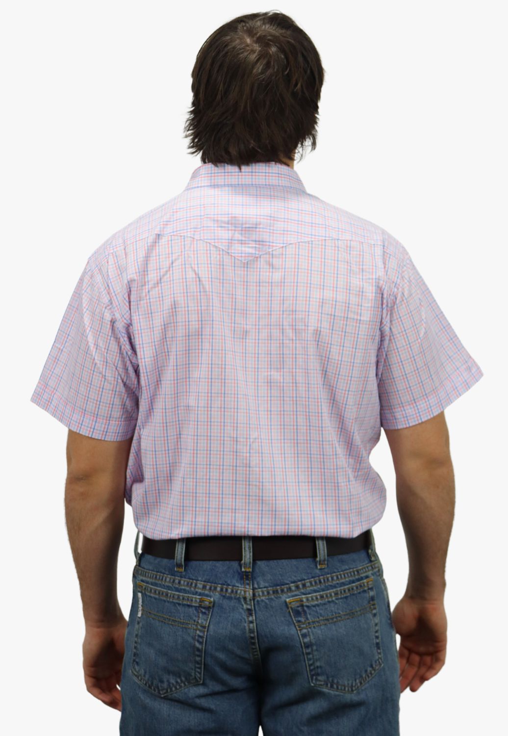 Panhandle Mens Checked Short Sleeve Shirt