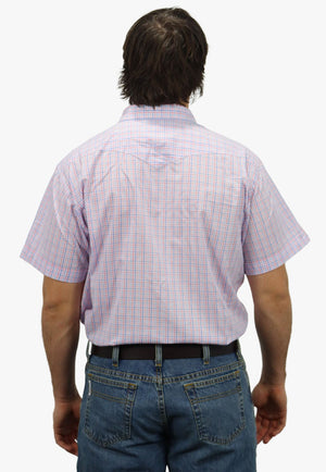 Panhandle Mens Checked Short Sleeve Shirt