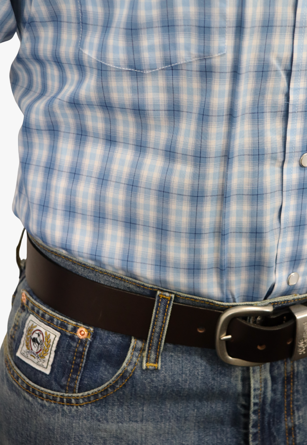 Panhandle Mens Checked Long Sleeve Shirt