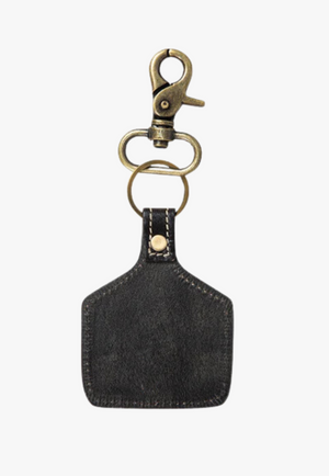 Myra Prickly Pear Blooms Hand-Tooled Key Fob