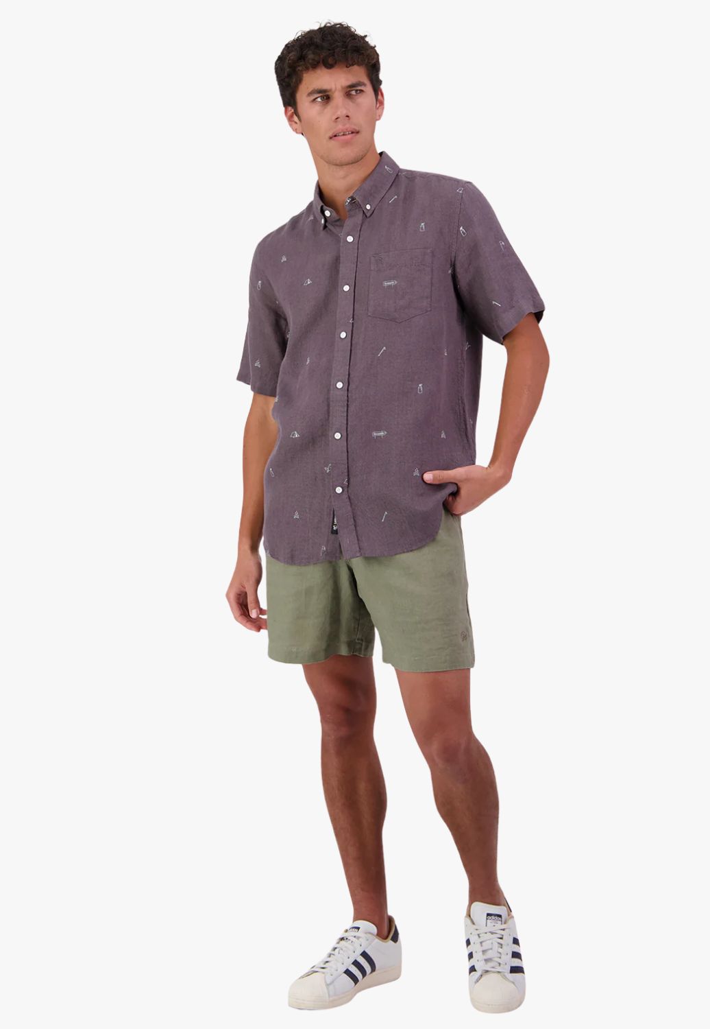 Swanndri Mens Neville Linen Shorts