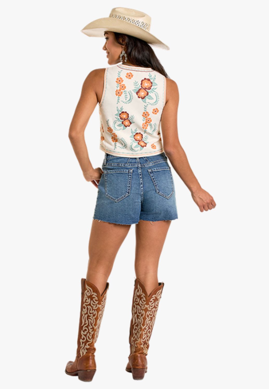 Rock and Roll Womens Floral Print Vest