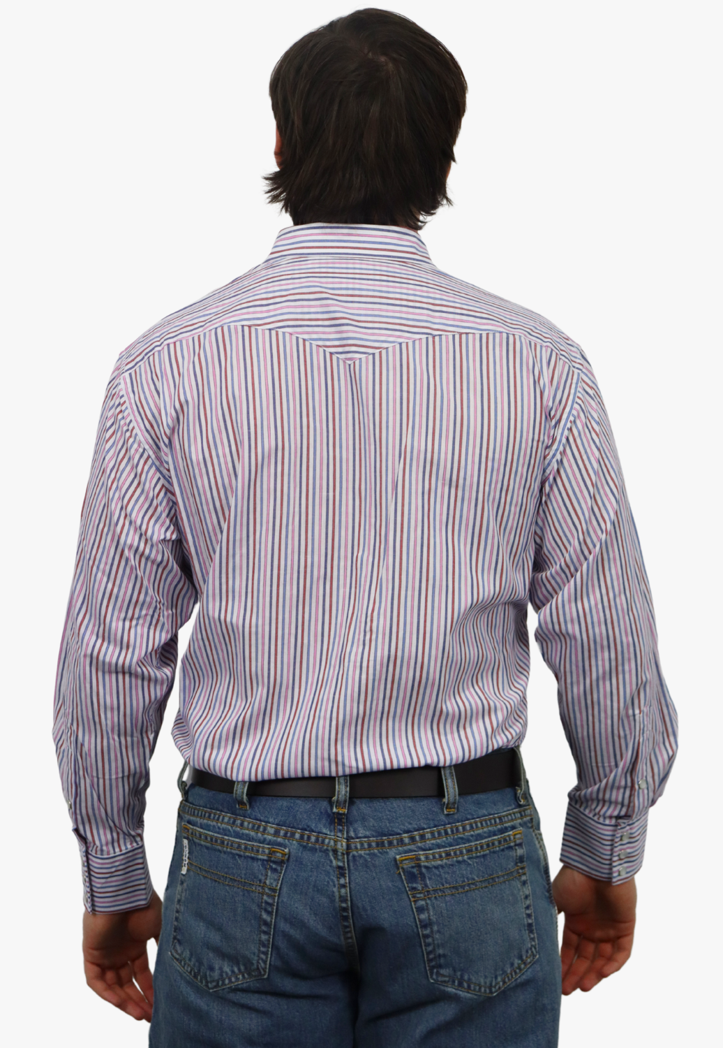 Panhandle Mens Stripe Long Sleeve Shirt