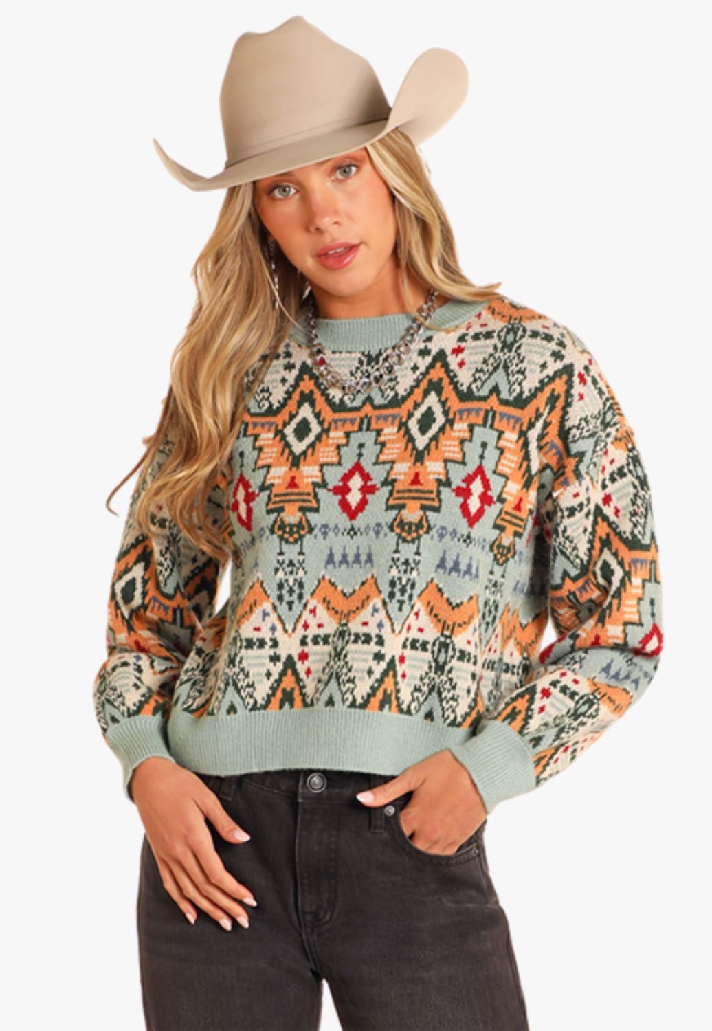Rock and Roll Womens Aztec Sweater