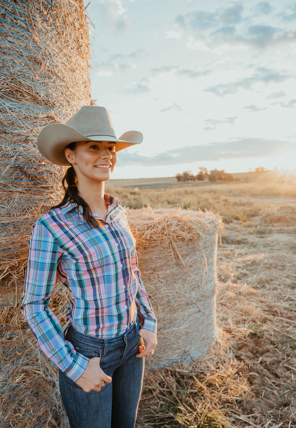 Gringa Denim Womens Check Long Sleeve Shirt