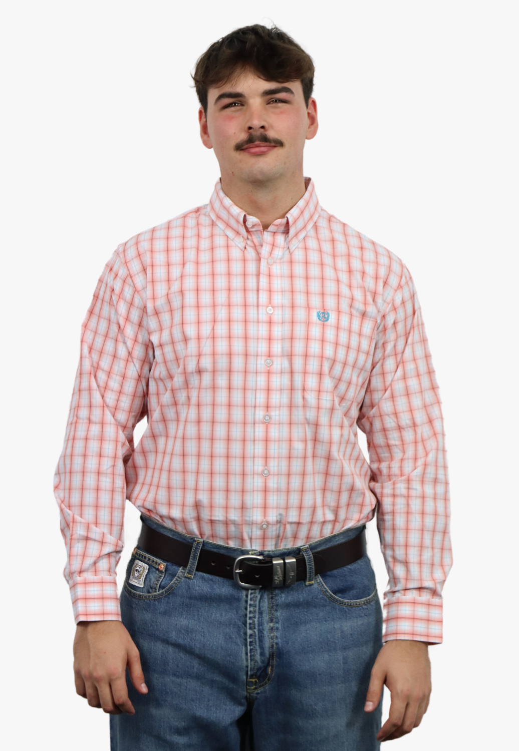 Panhandle Mens Checl Long Sleeve Shirt