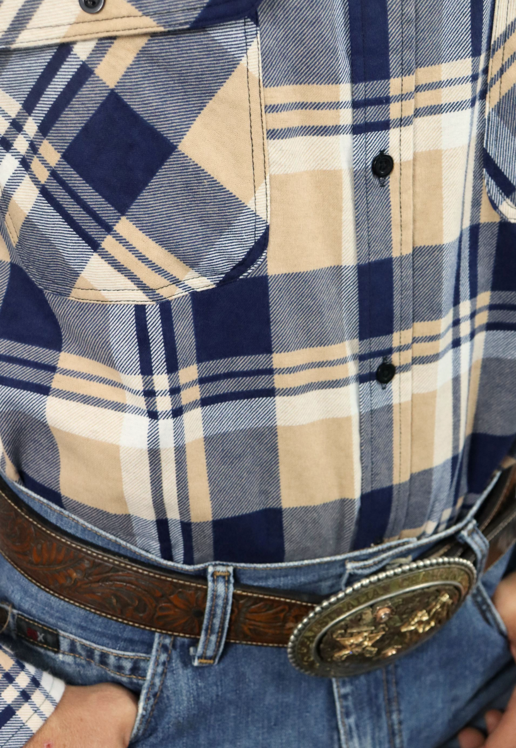 Pilbara Mens Open Front Flannelette Shirt