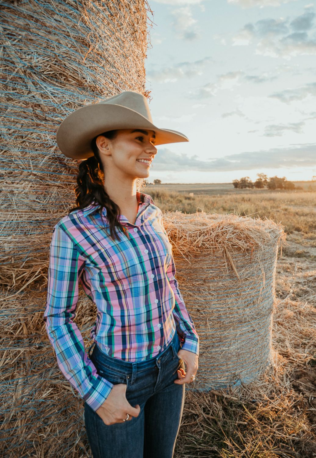 Gringa Denim Womens Check Long Sleeve Shirt