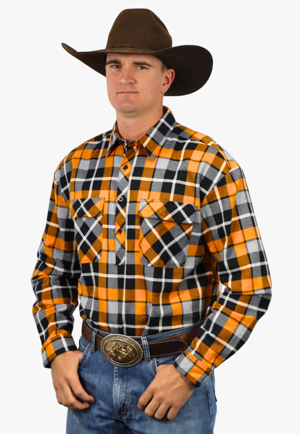 Pilbara Mens Closed Front Flannelette Shirt