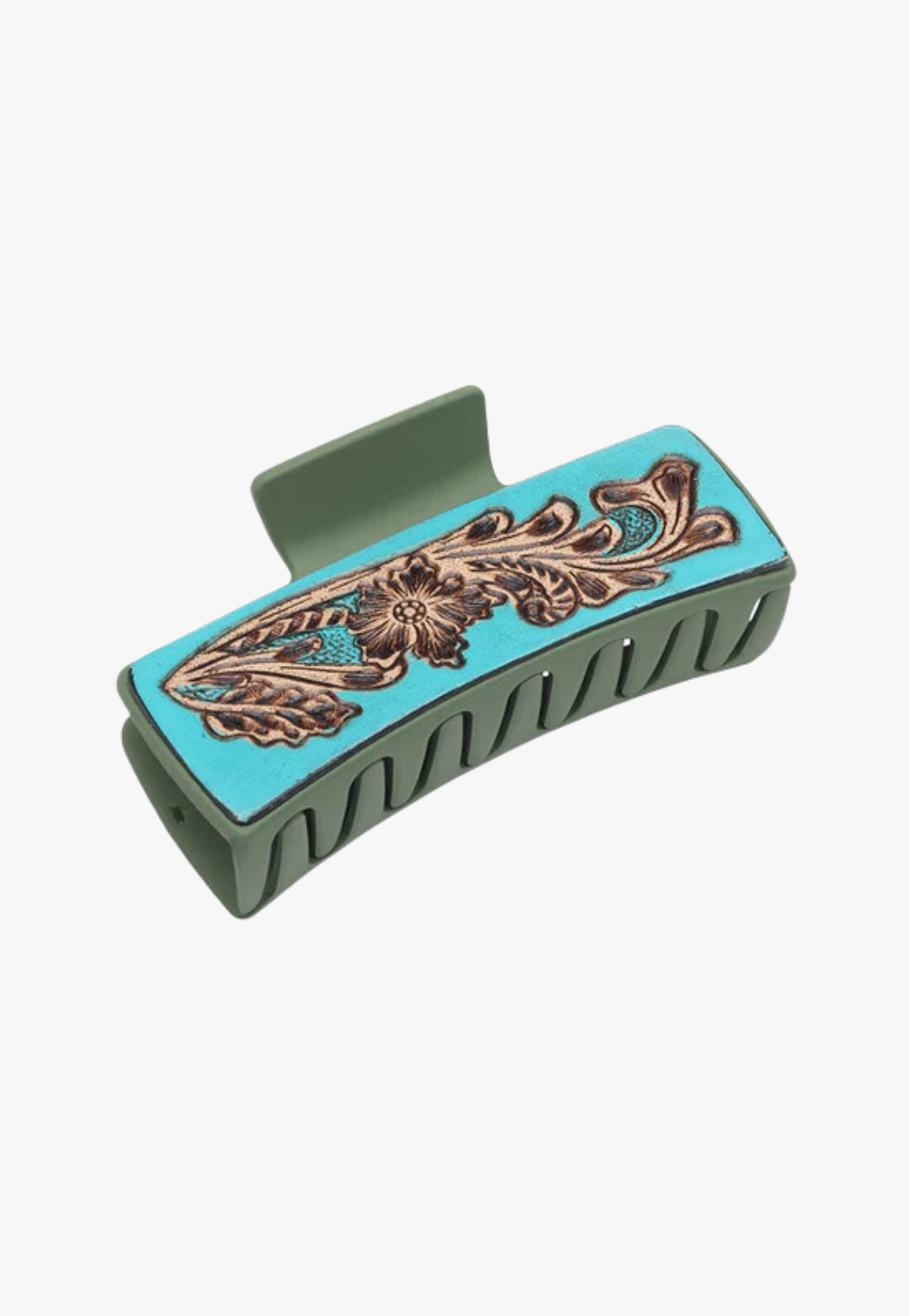 Myra Blossom Falls Hand-Tooled Hair Comb Clip