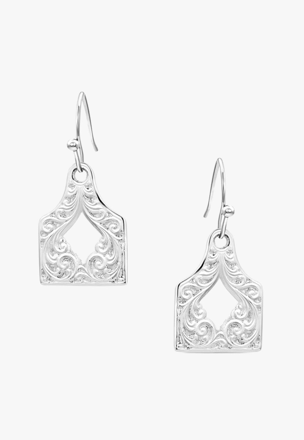 Montana Out West Cow Tag Earrings